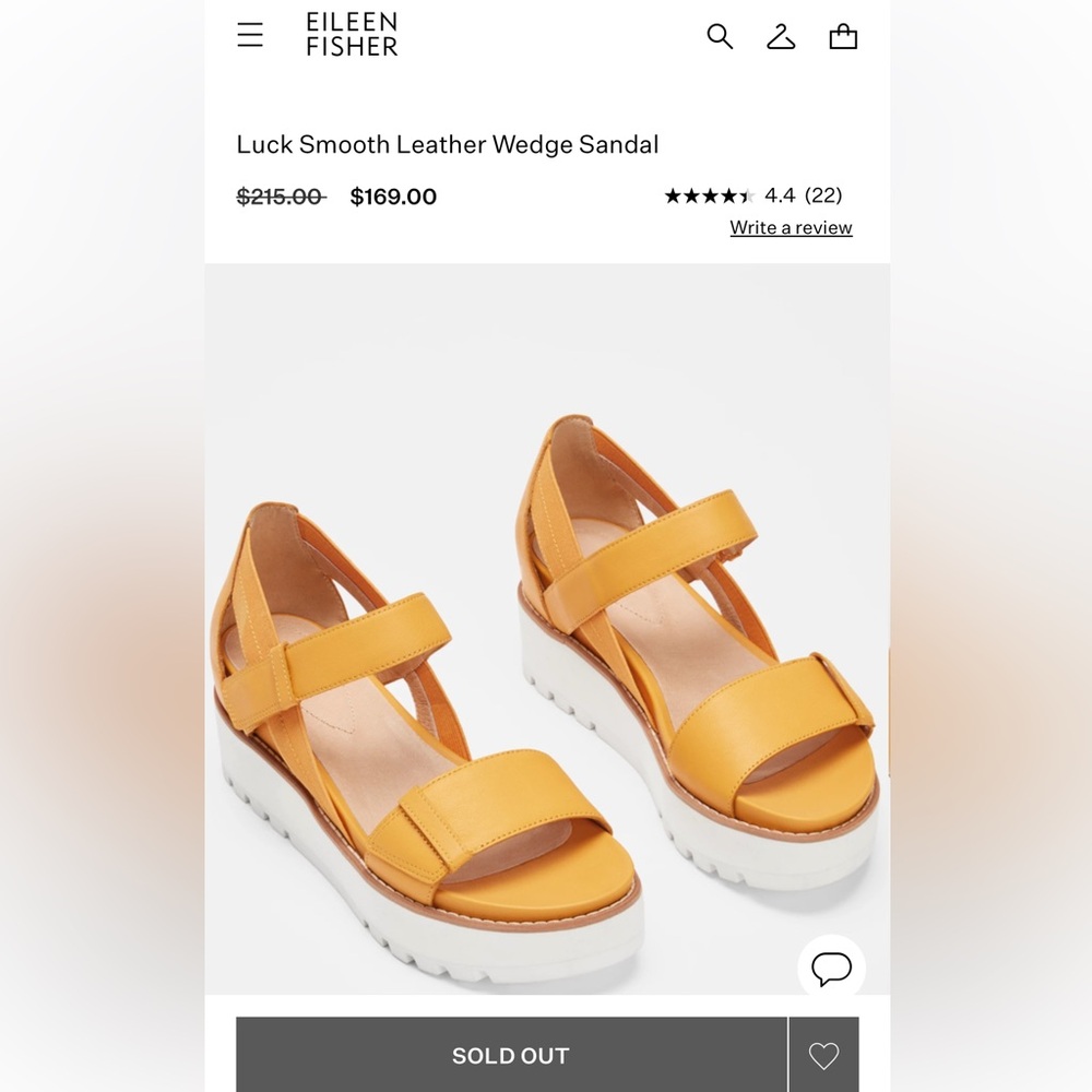 Eileen Fisher Luck Smooth Leather Sandals - Picture 9 of 9